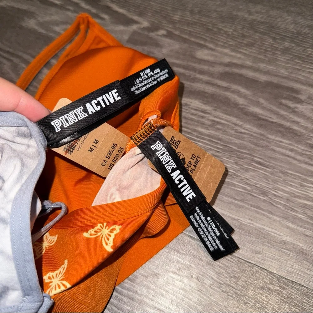 Set of 2 PINK Active Sports Bra - Size Medium - Picture 4 of 6